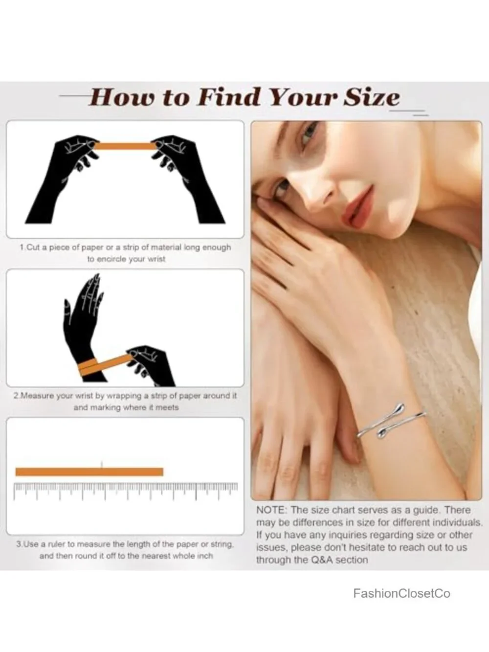 Teardrop Open Cuff Bracelet Adjustable Thin Bangle Hypoallergenic Metal